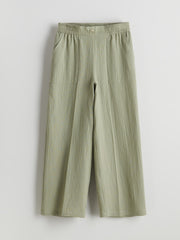 LCW Kids Elastic Waist Muslin Girls Trousers