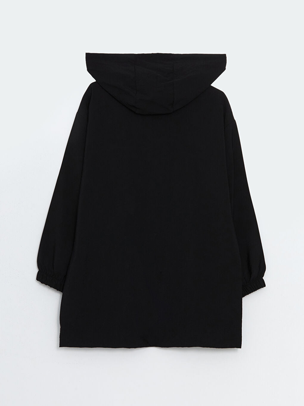 LCW Modest Ecru Hooded Plain Oversize Women Tunic