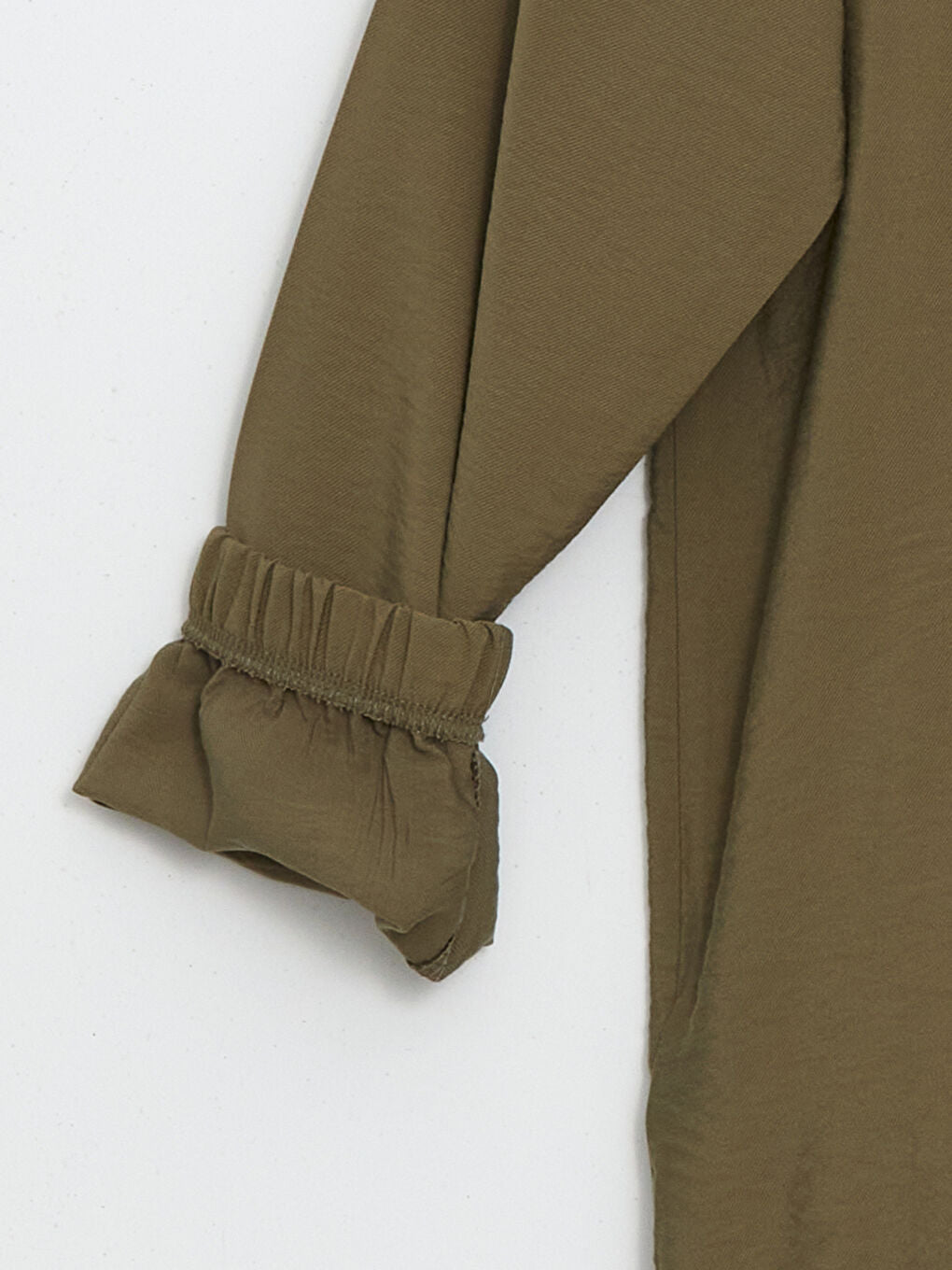 LCW Modest Ecru Hooded Plain Oversize Women Tunic