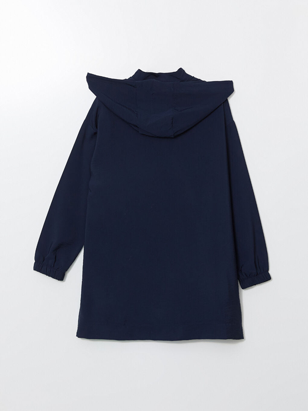 LCW Modest Ecru Hooded Plain Oversize Women Tunic