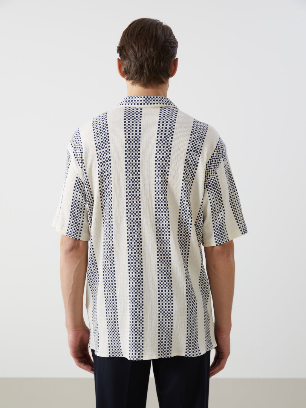 Regular Fit Short Sleeve Patterned Men Shirt