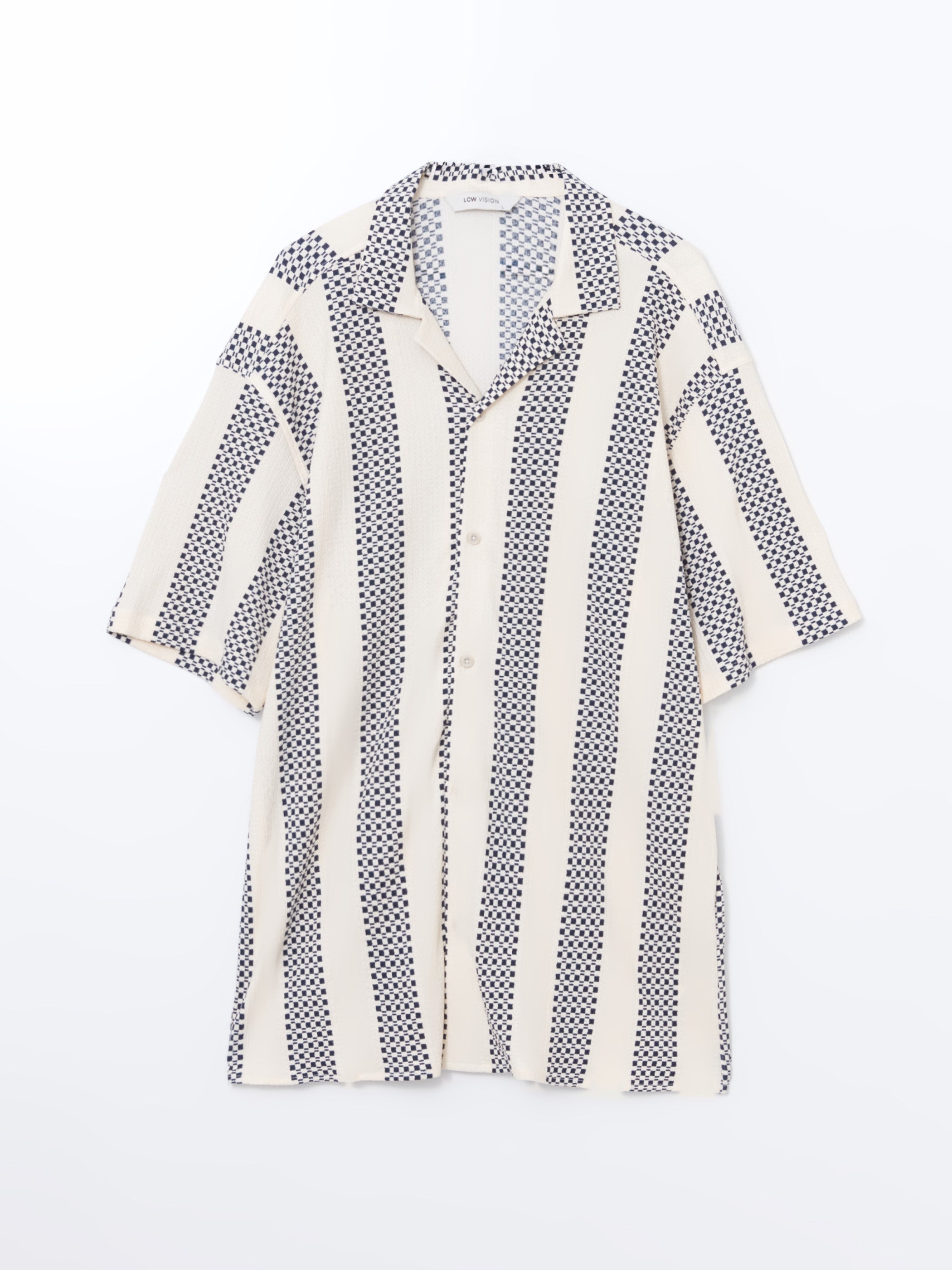 Regular Fit Short Sleeve Patterned Men Shirt