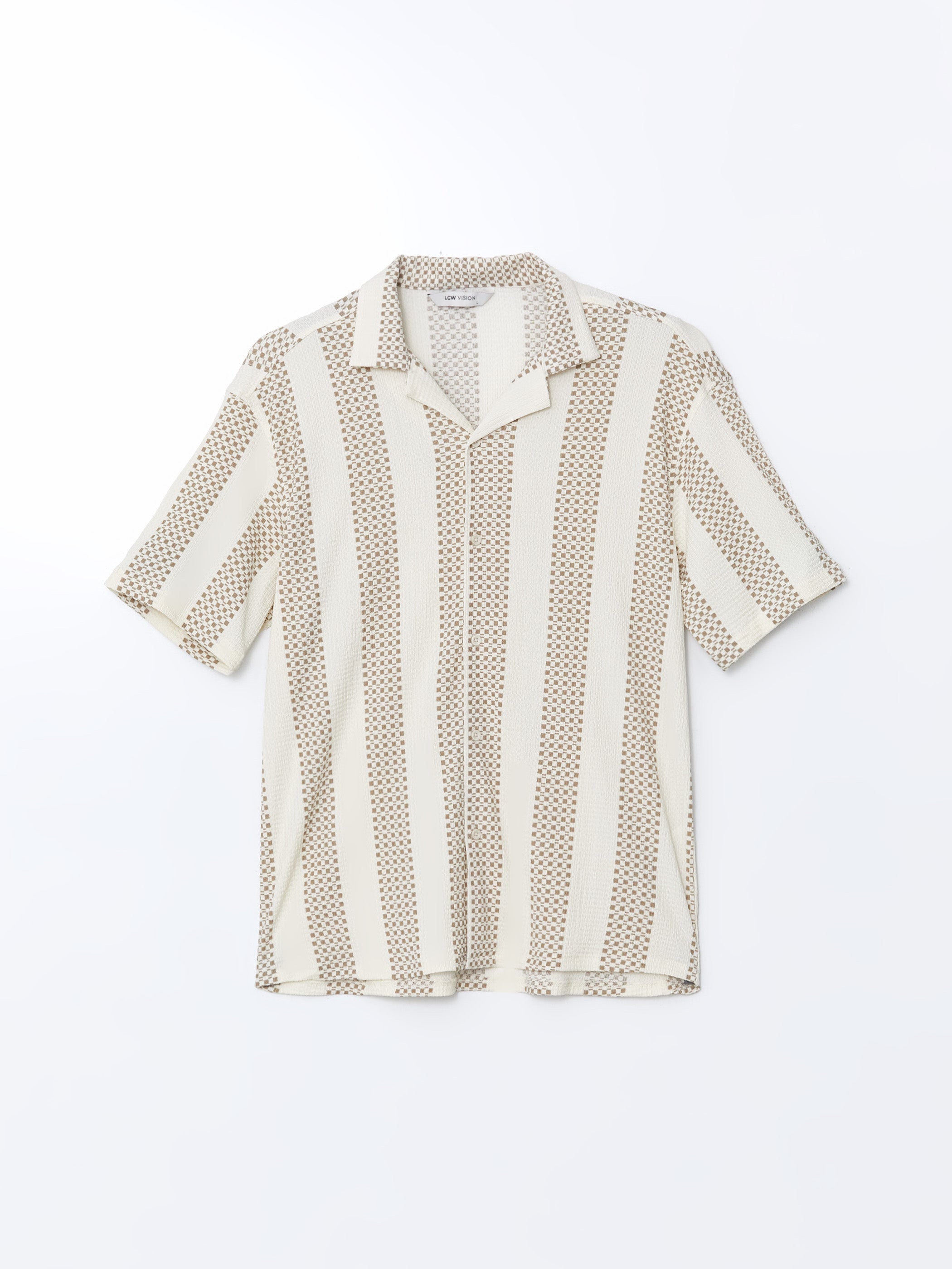 Regular Fit Short Sleeve Patterned Men Shirt