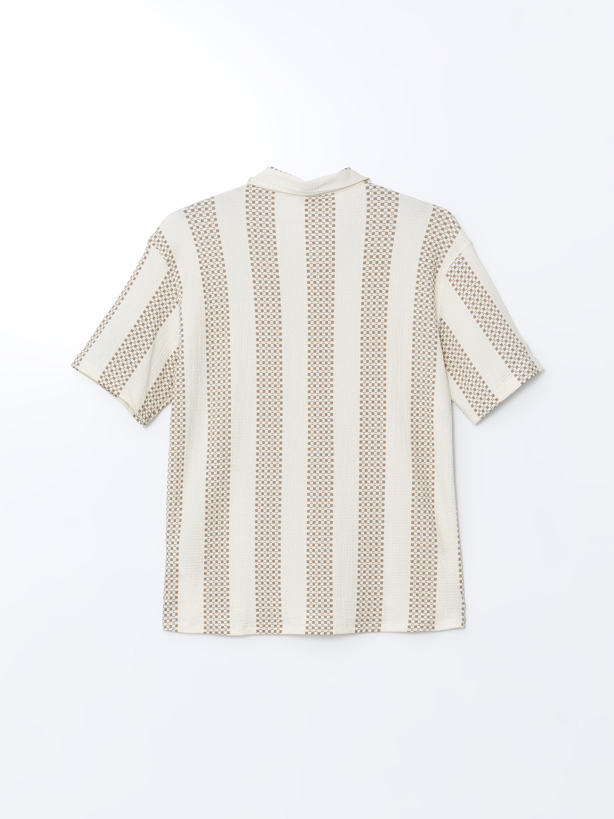 Regular Fit Short Sleeve Patterned Men Shirt