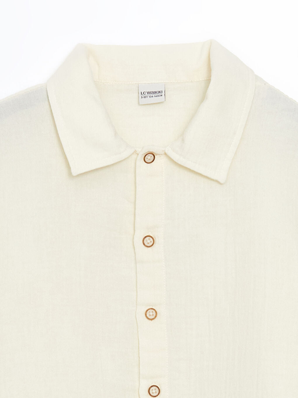 LCW Kids Green Basic Short Sleeve Boy Shirt