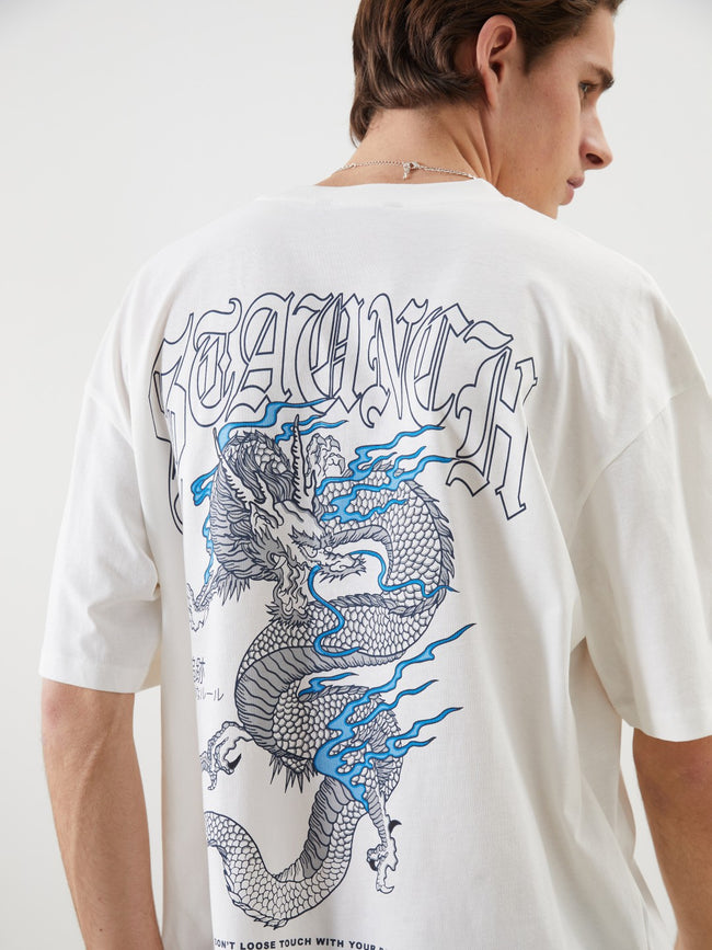 Xside Crew Neck Printed Combed Cotton Men T-Shirt Hover Image