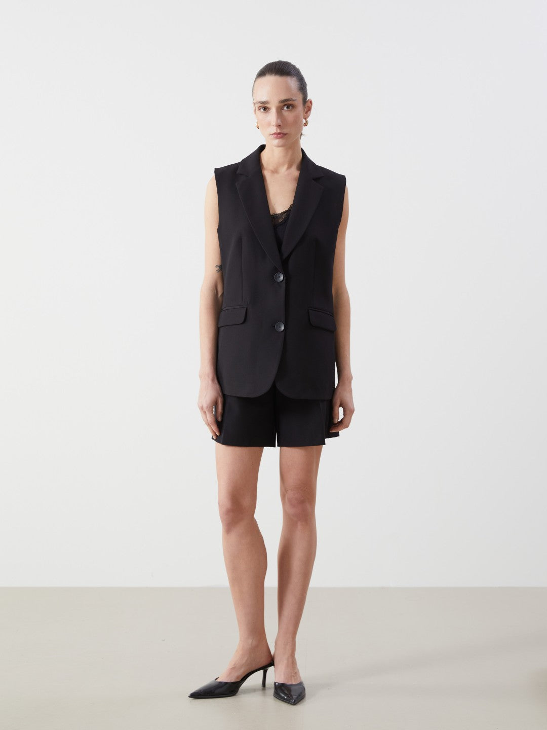 LCW Classic Jacket Collar Women Classic Vest