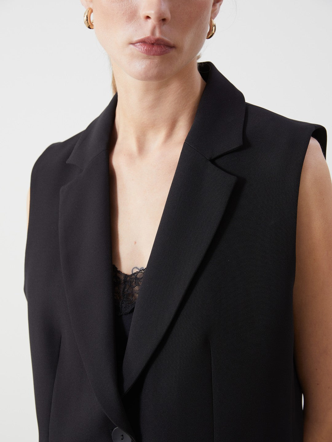 LCW Classic Jacket Collar Women Classic Vest