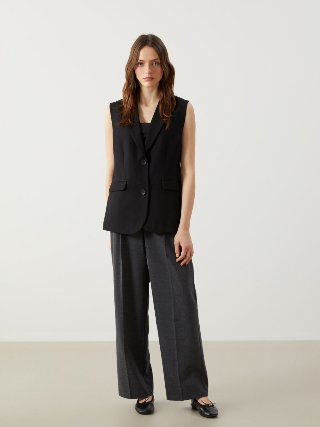 LCW Classic Jacket Collar Women Classic Vest