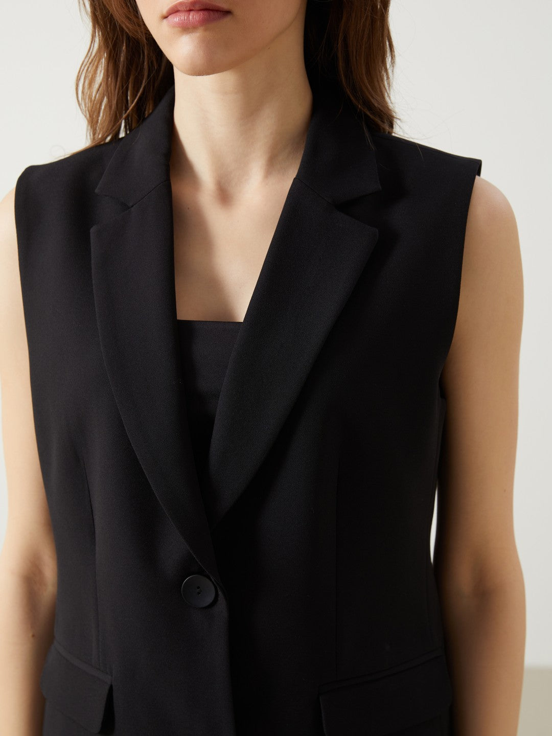 LCW Classic Jacket Collar Women Classic Vest