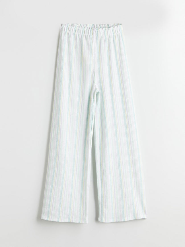 LCW Kids Elastic Waist Girls Trousers Hover Image