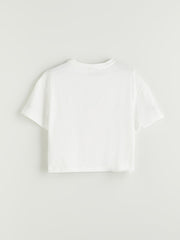 LCW Kids Crew Neck Italy Printed Girls T-Shirt And Shorts