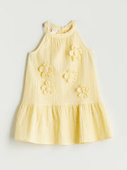 LCW Kids Halter Neck Girls Crinkle Dress