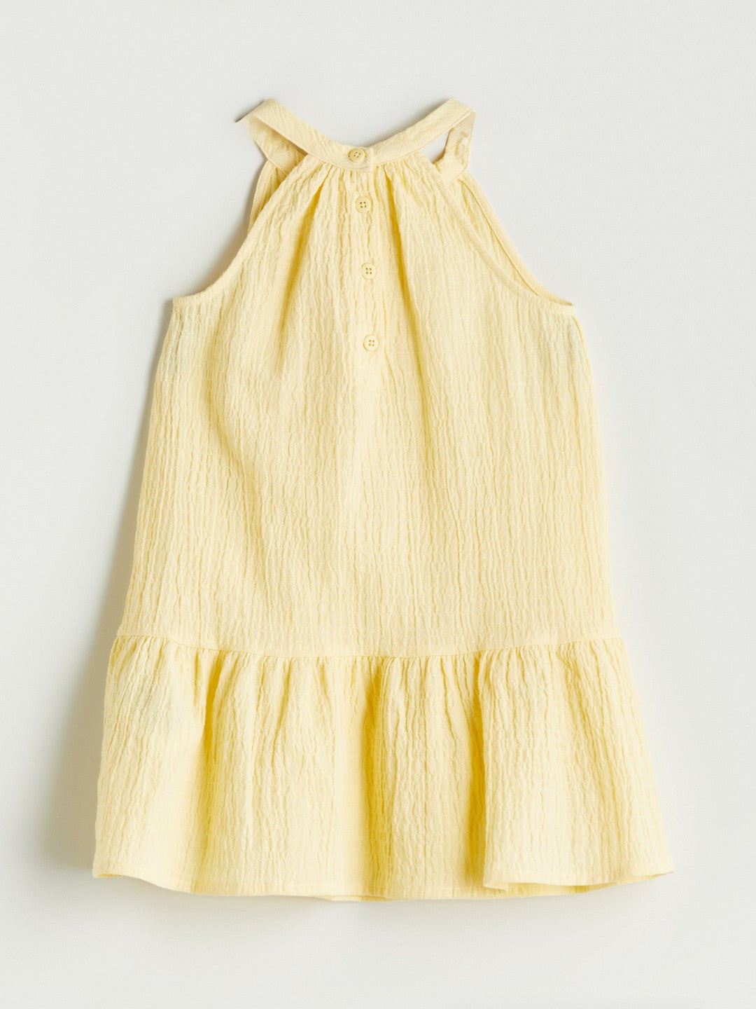 LCW Kids Halter Neck Girls Crinkle Dress