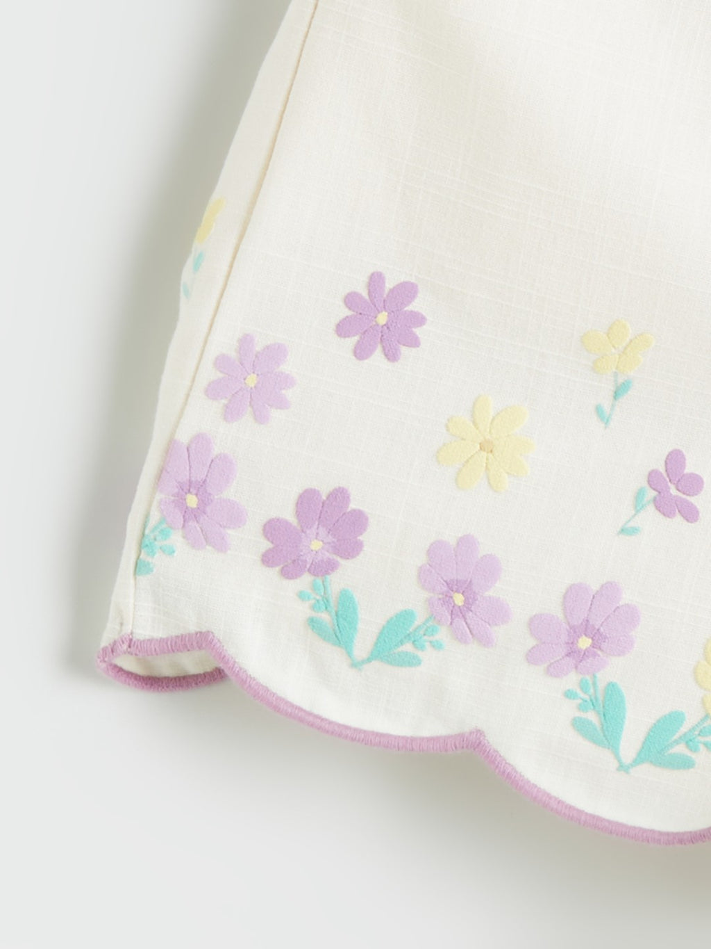 LCW Kids Square Neck Floral GirlS Blouse And Shorts 2-Pack