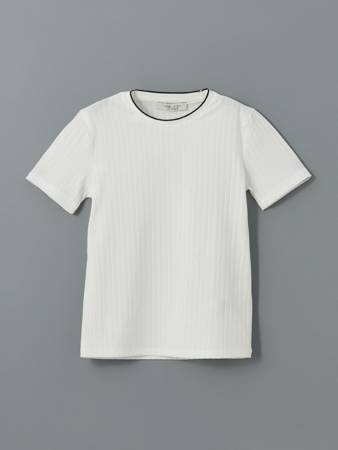 LCW Vision Crew Neck Textured BoyS T-Shirt