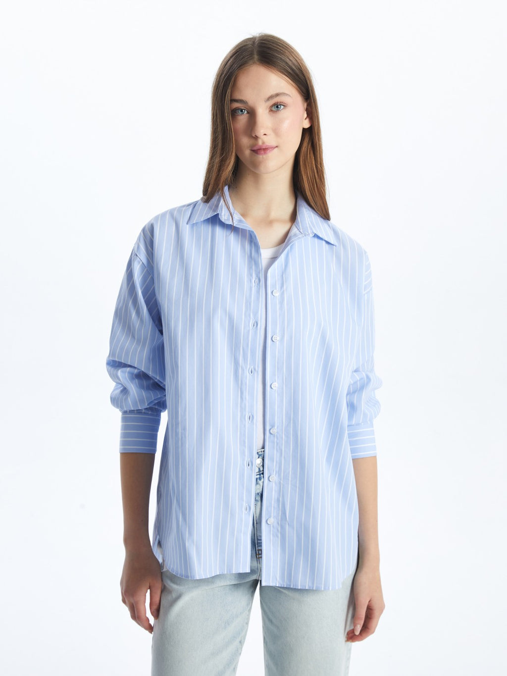 Xside Striped Oversize Poplin Women Shirt