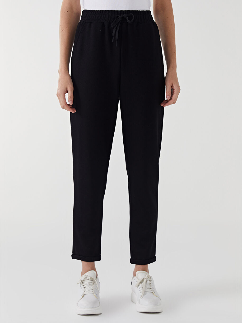 LCW Modest Green Elastic Waist Women Tracksuit Bottoms