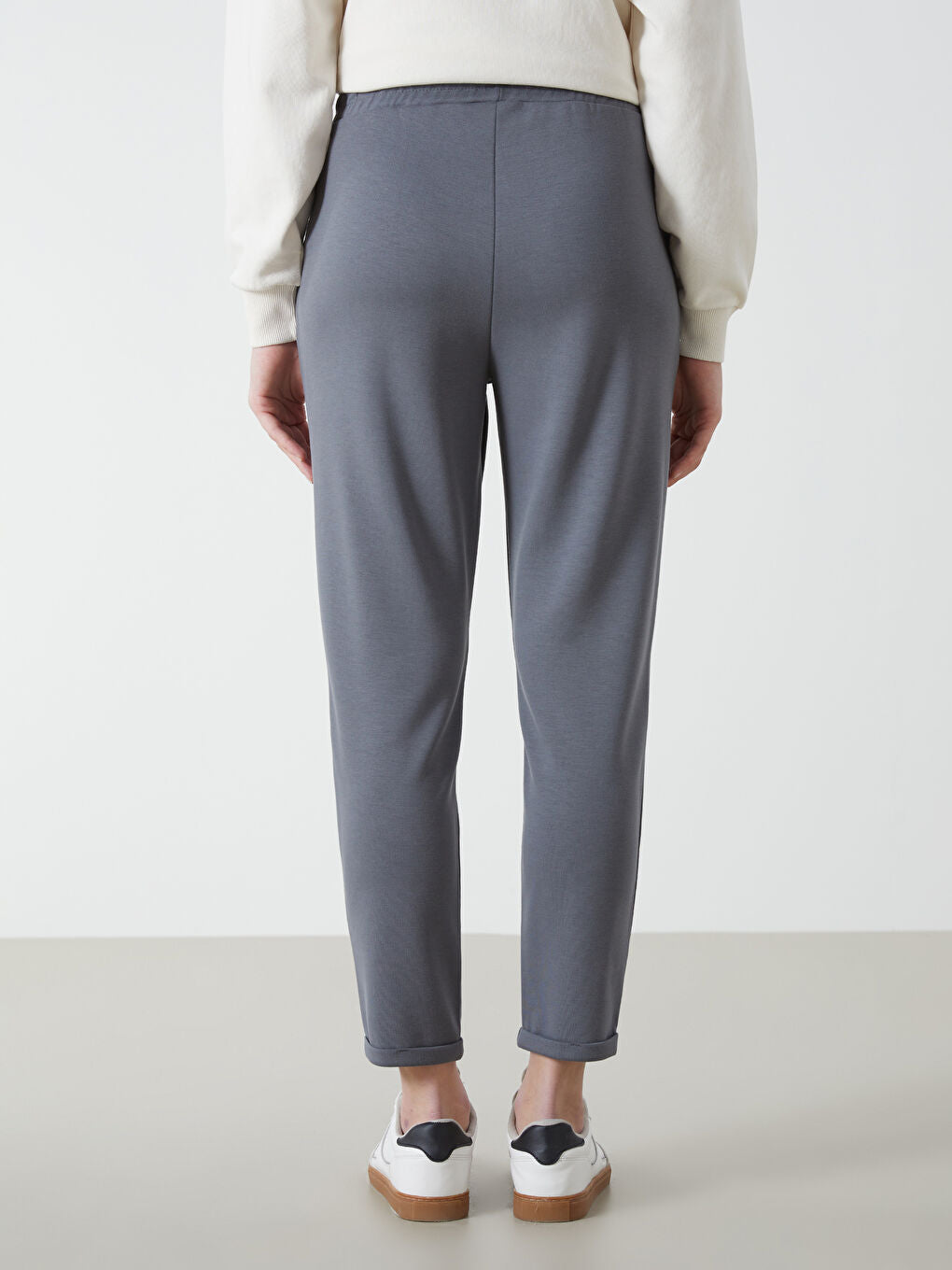 LCW Modest Green Elastic Waist Women Tracksuit Bottoms