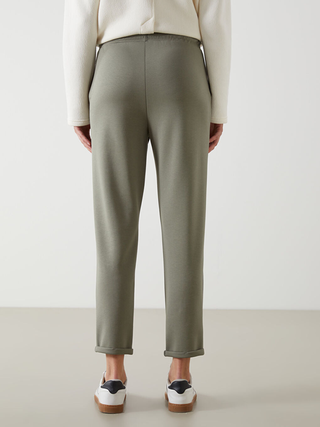 LCW Modest Green Elastic Waist Women Tracksuit Bottoms