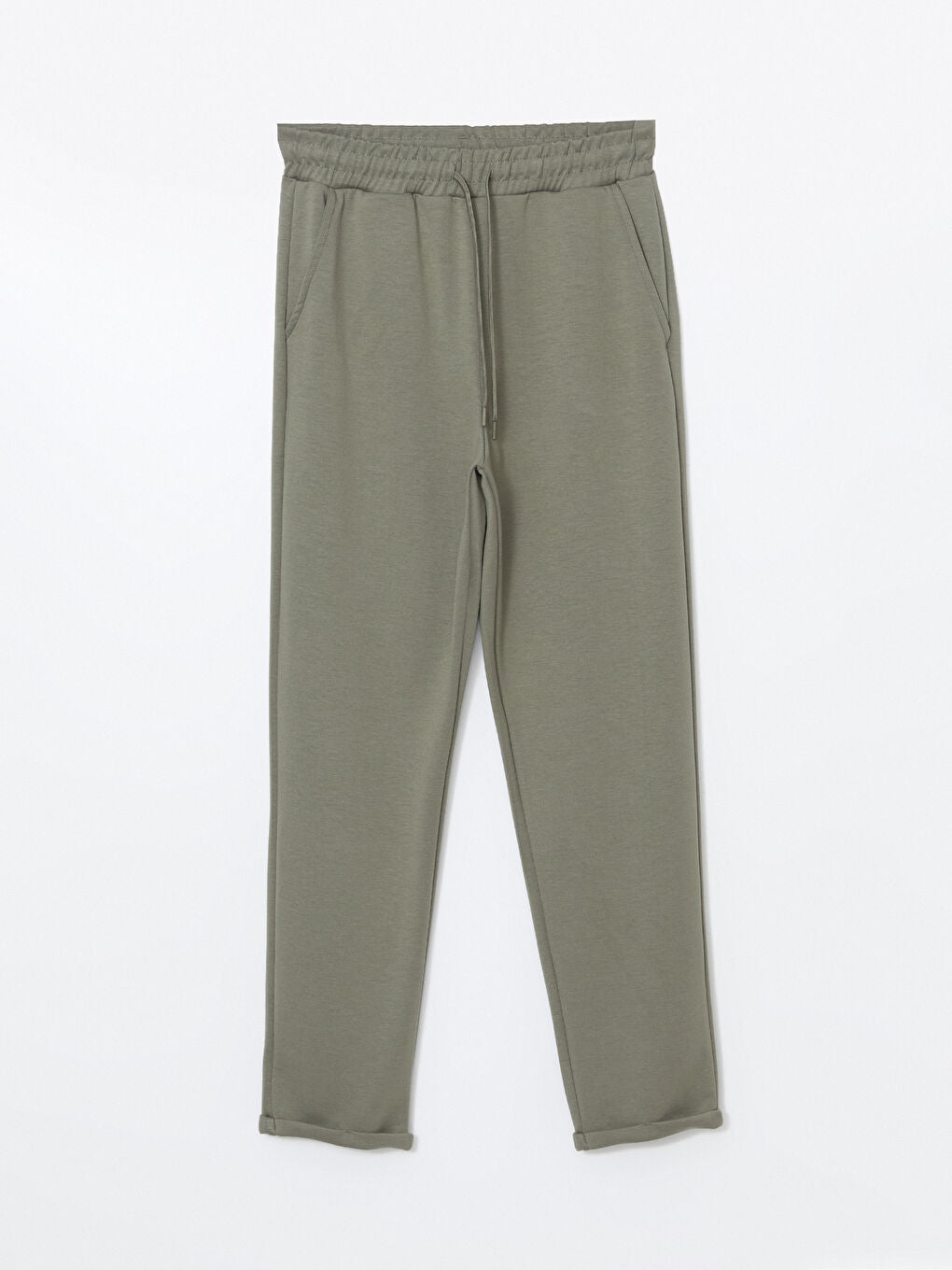 LCW Modest Green Elastic Waist Women Tracksuit Bottoms