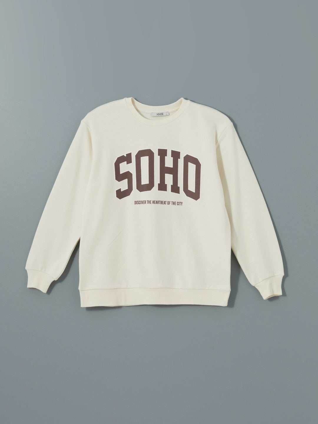 Xside Crew Neck Printed Oversize Women Sweatshirt