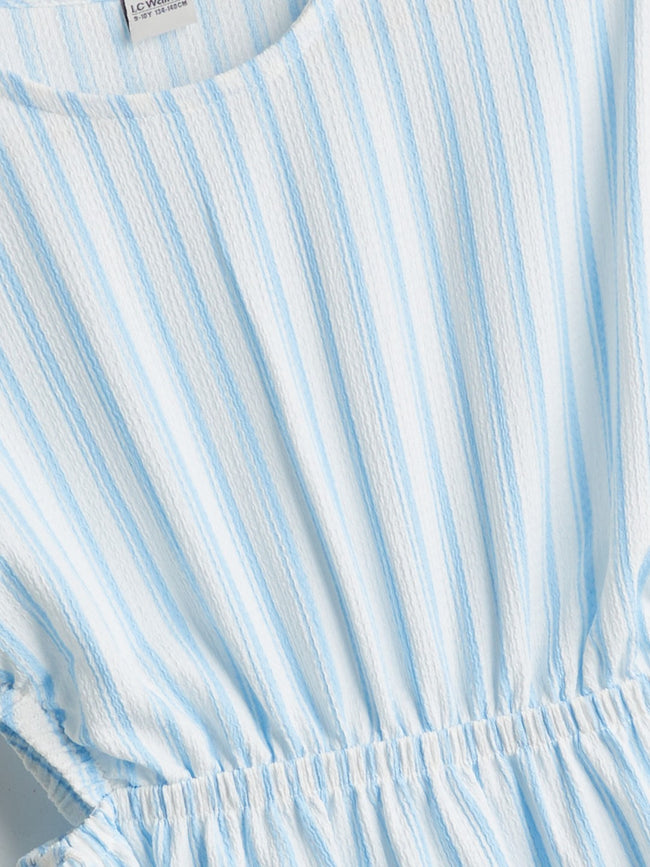 LCW Kids Crew Neck Striped Girl Dress Main Image