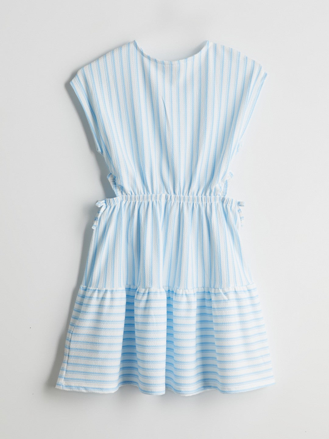LCW Kids Crew Neck Striped Girl Dress