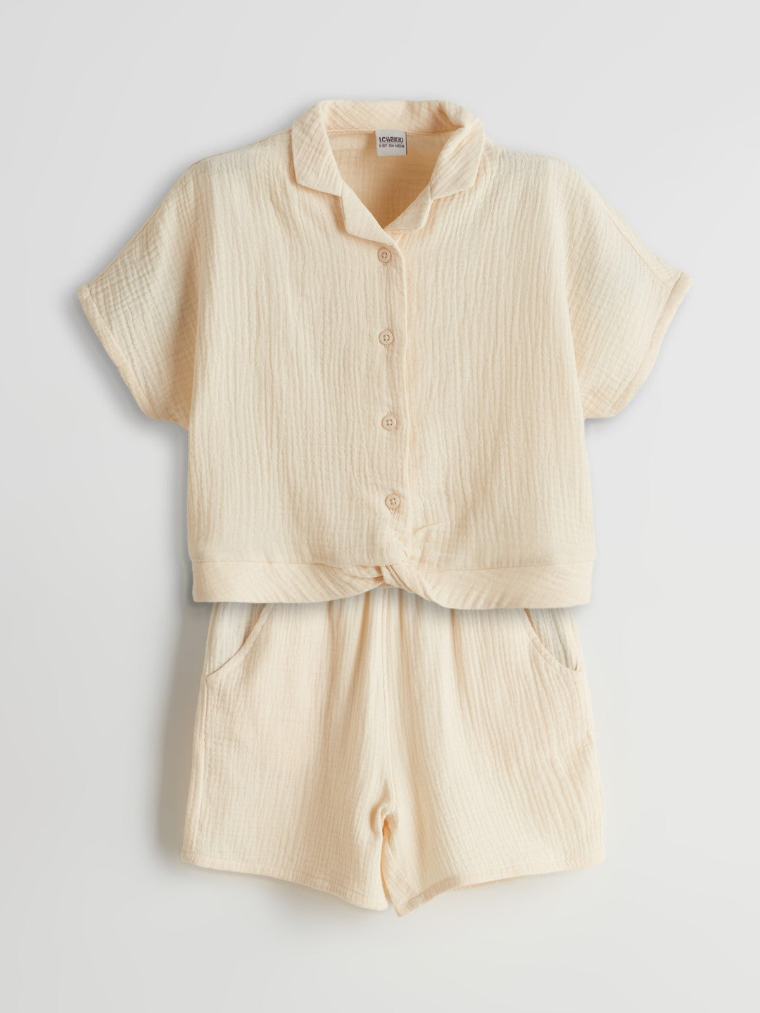 LCW Kids Short Sleeve Girl Shirt And Shorts