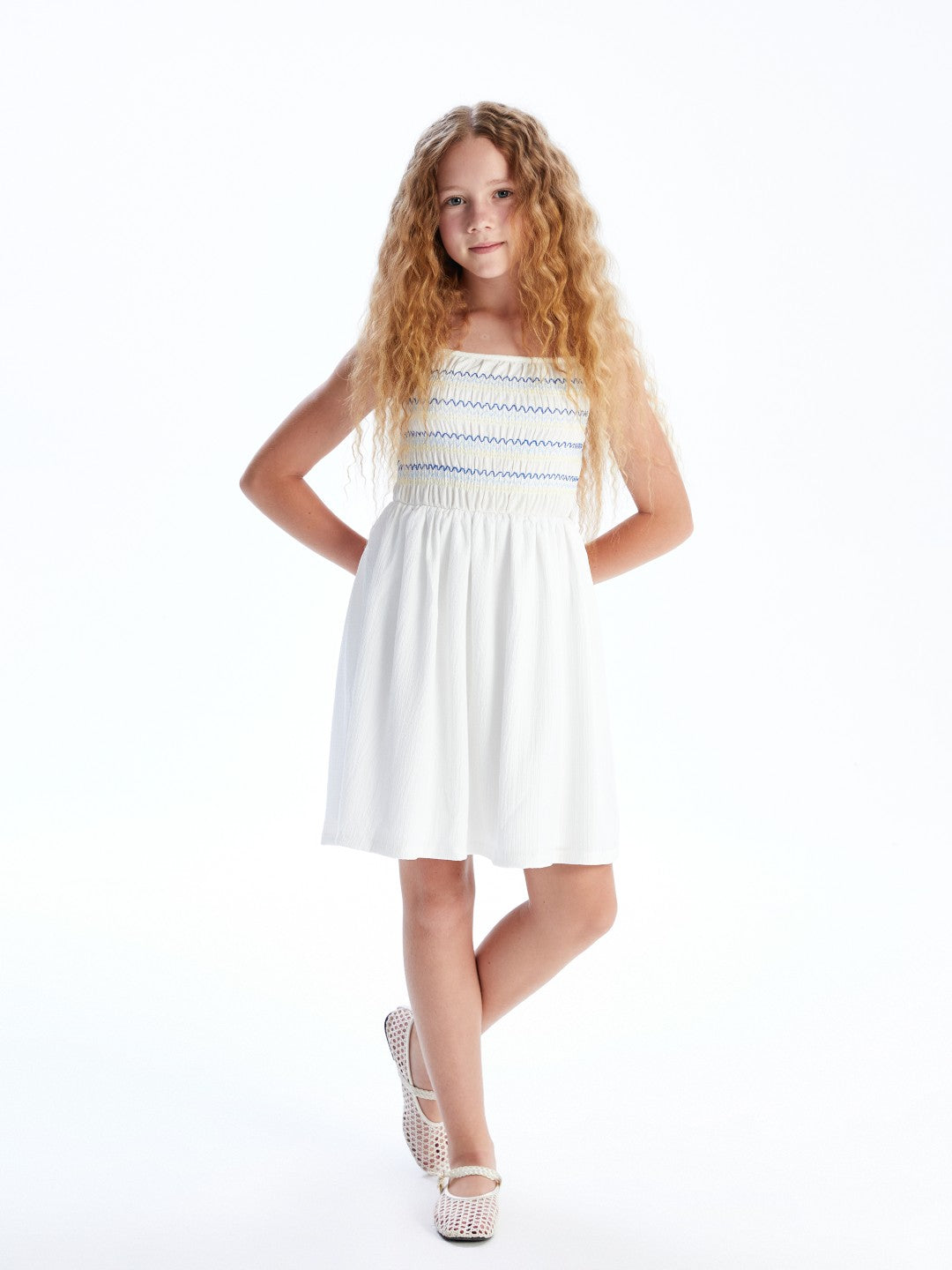 LCW Kids Square Neck GirlS Dress