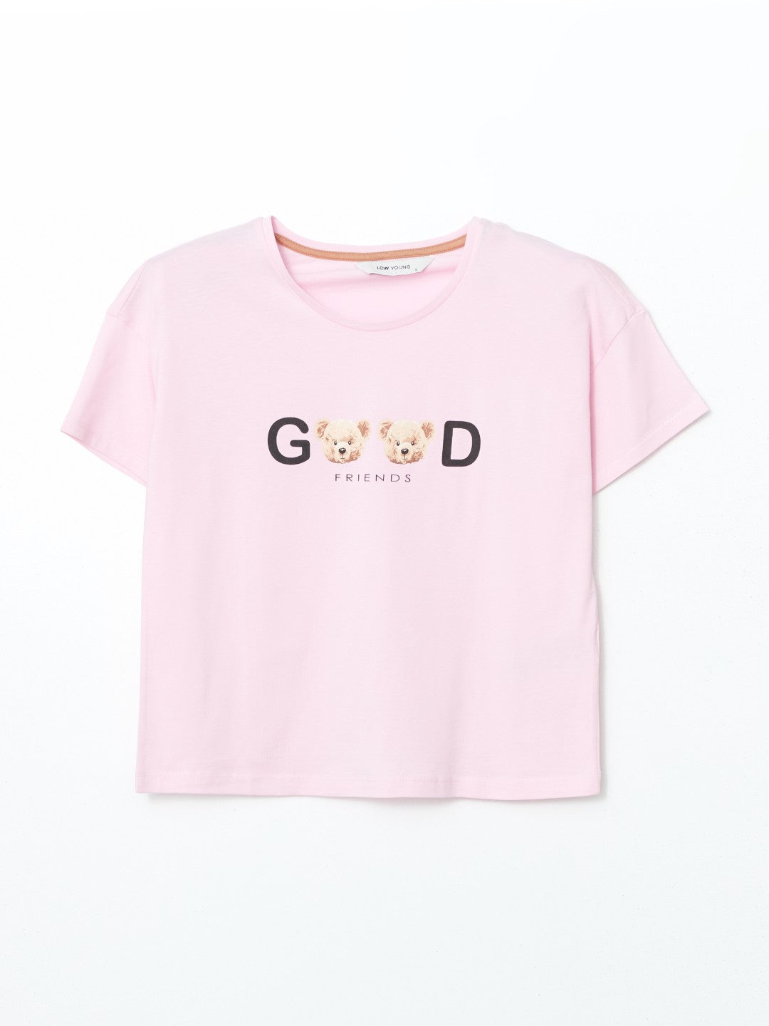 LCW Young Teddy Bear Printed Women Pajama Set With Shorts