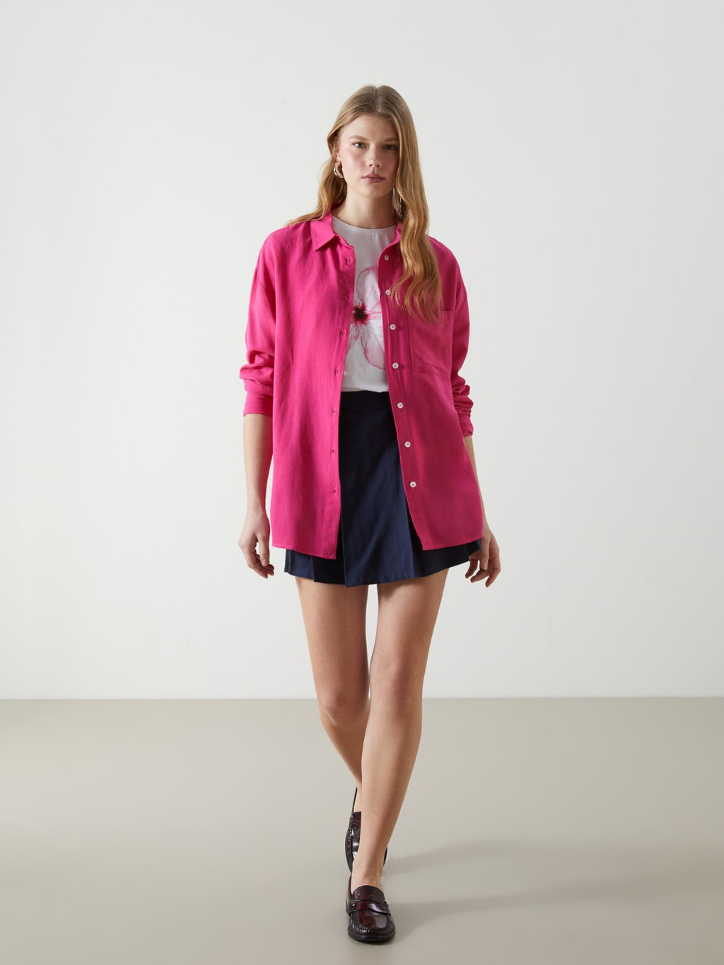 Xside Linen Blend Women Shirt