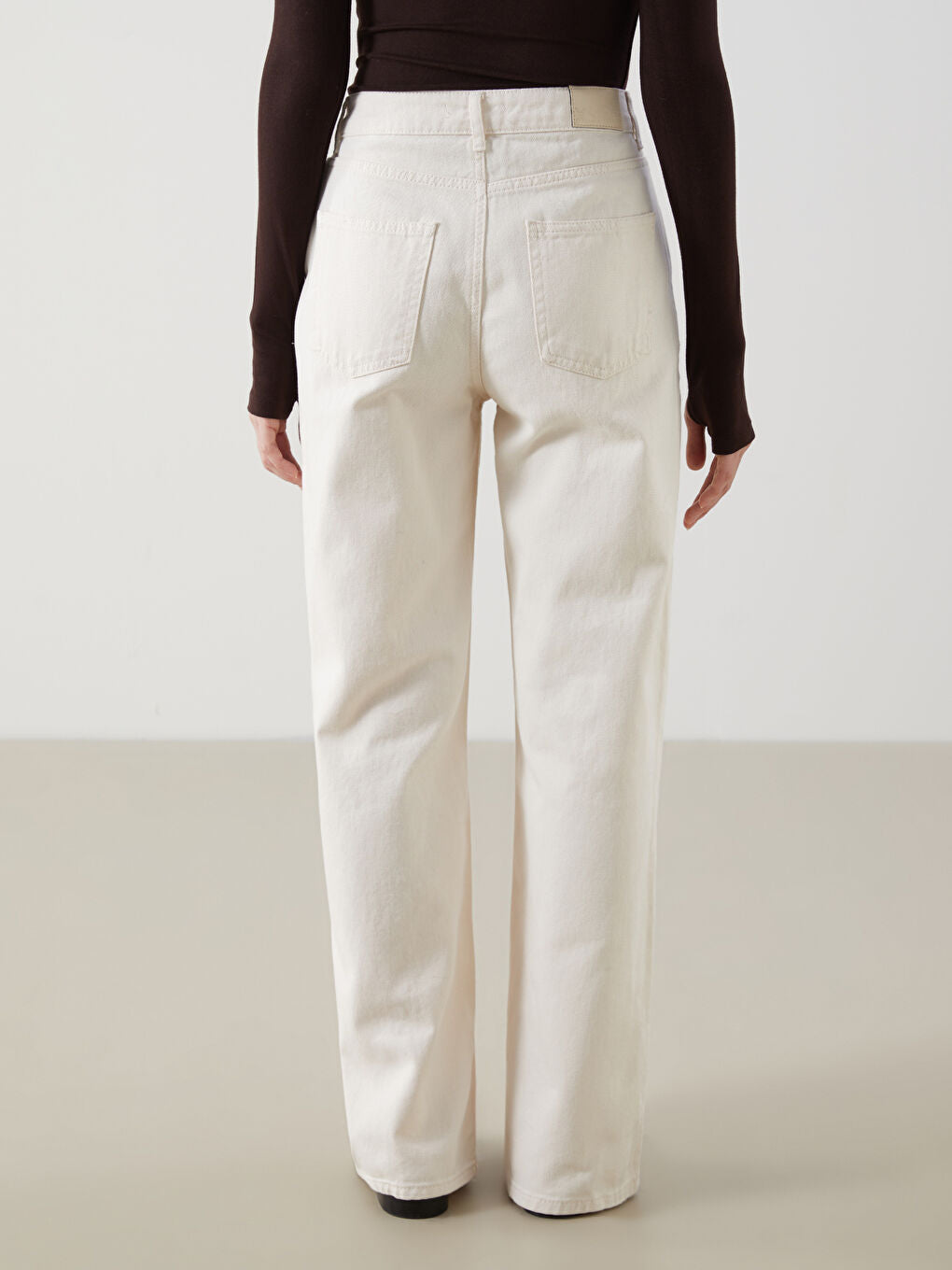 XSIDE Beige Wideleg Women Jeans