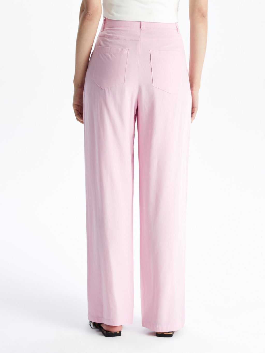 Xside Linen Blend Women Pleated Trousers