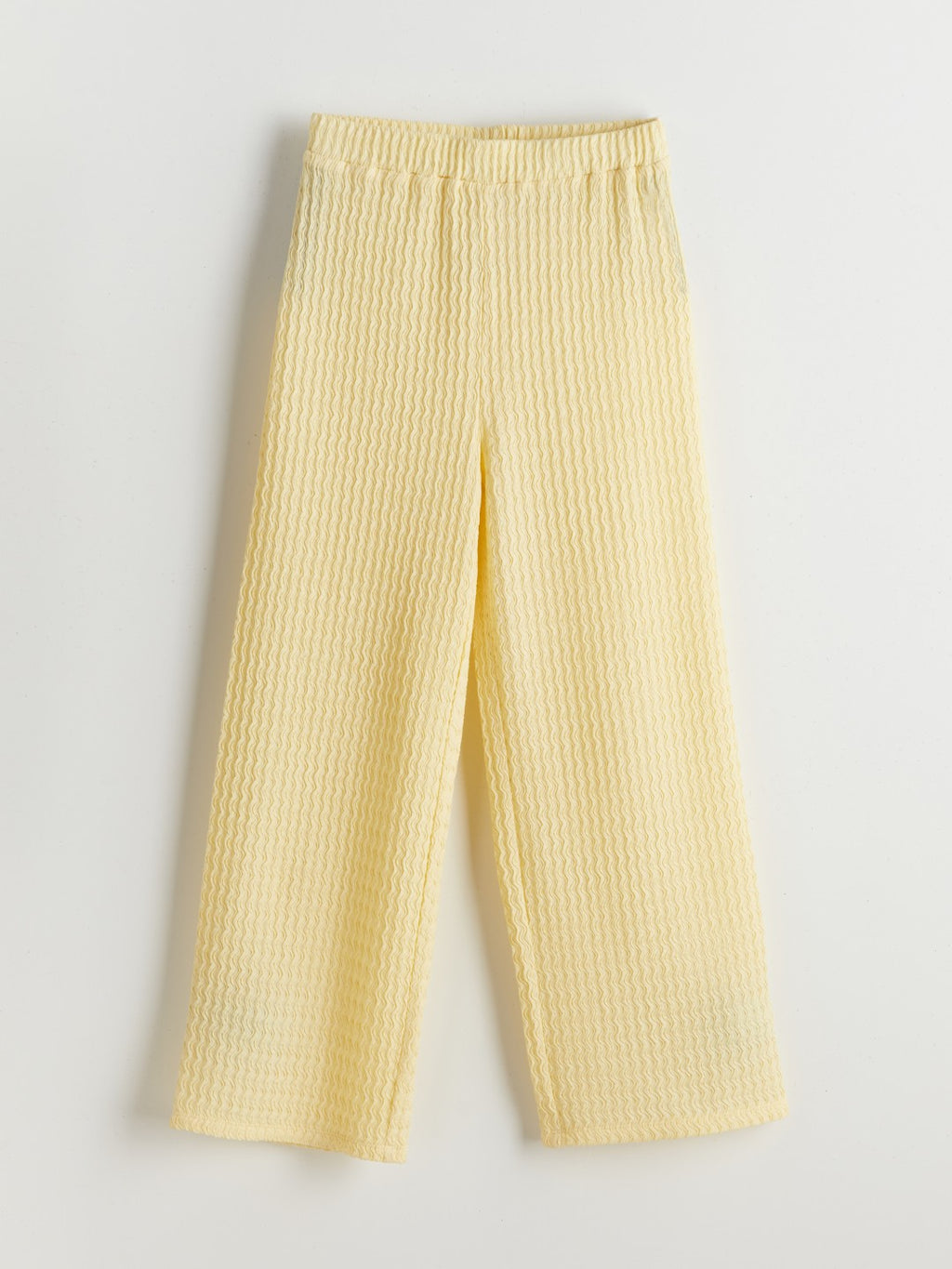 LCW Kids Elastic Waist Textured Girl Trousers