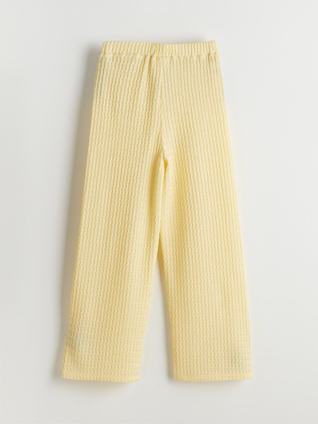 LCW Kids Elastic Waist Textured Girl Trousers