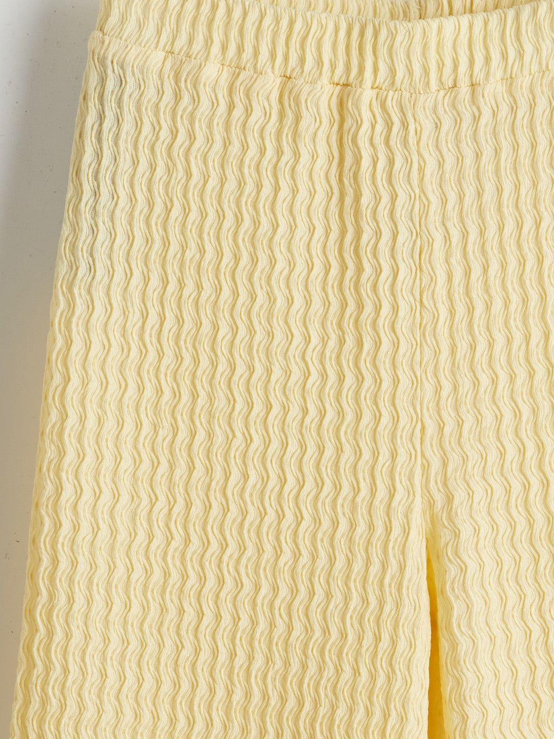 LCW Kids Elastic Waist Textured Girl Trousers