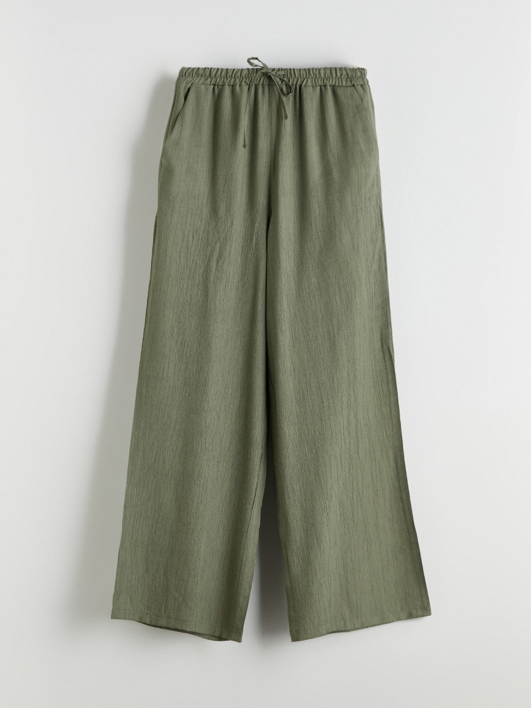 Xside Elastic Waist Wide Leg Women Trousers