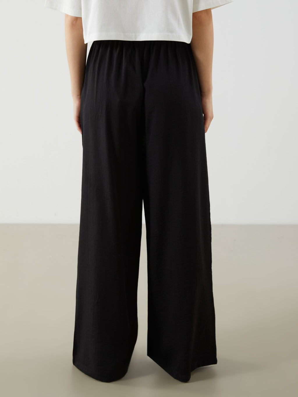 Xside Elastic Waist Wide Leg Women Trousers