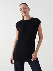 LCW Modest Black Crew Neck Women Tunic