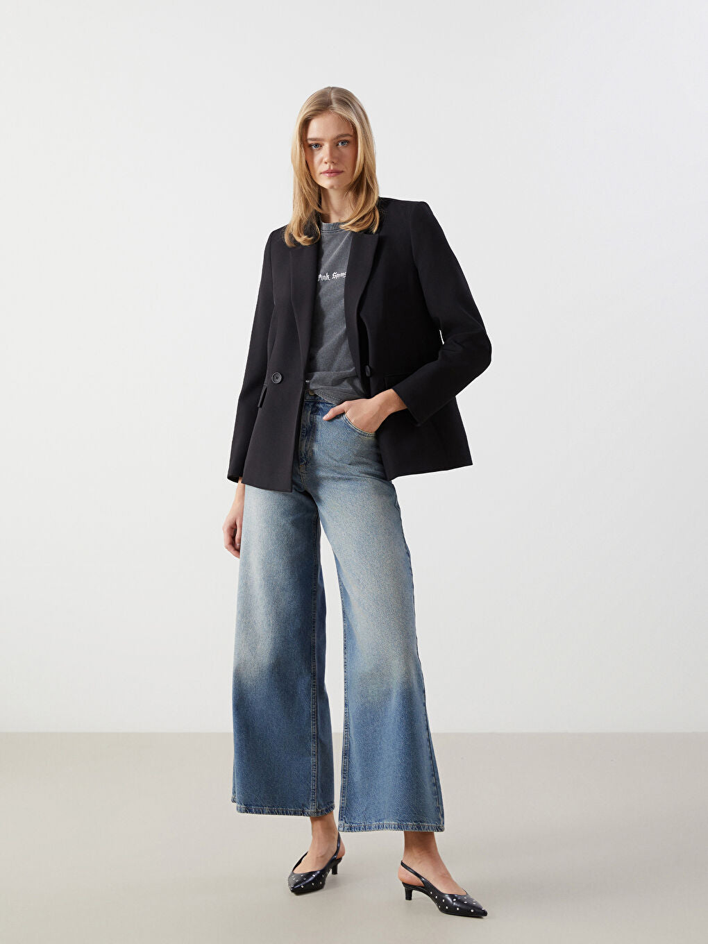 LCW Vision Khaki Women Blazer Jacket