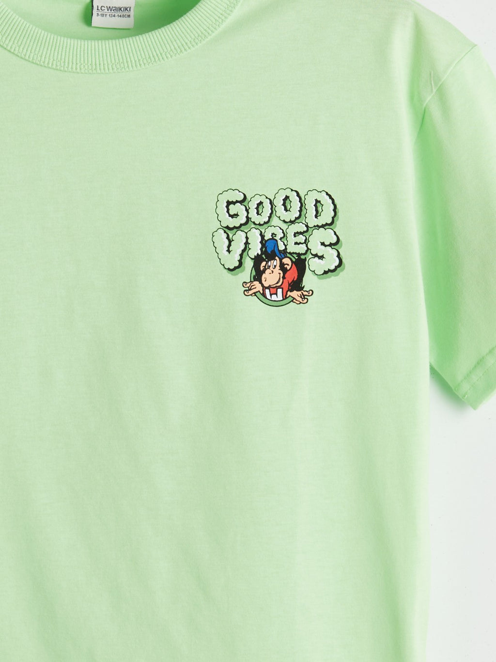 LCW Kids Crew Neck Nostalgic Monkey Printed BoyS T-Shirt