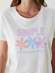 LCW Dream Crew Neck Printed Women Pajama Set