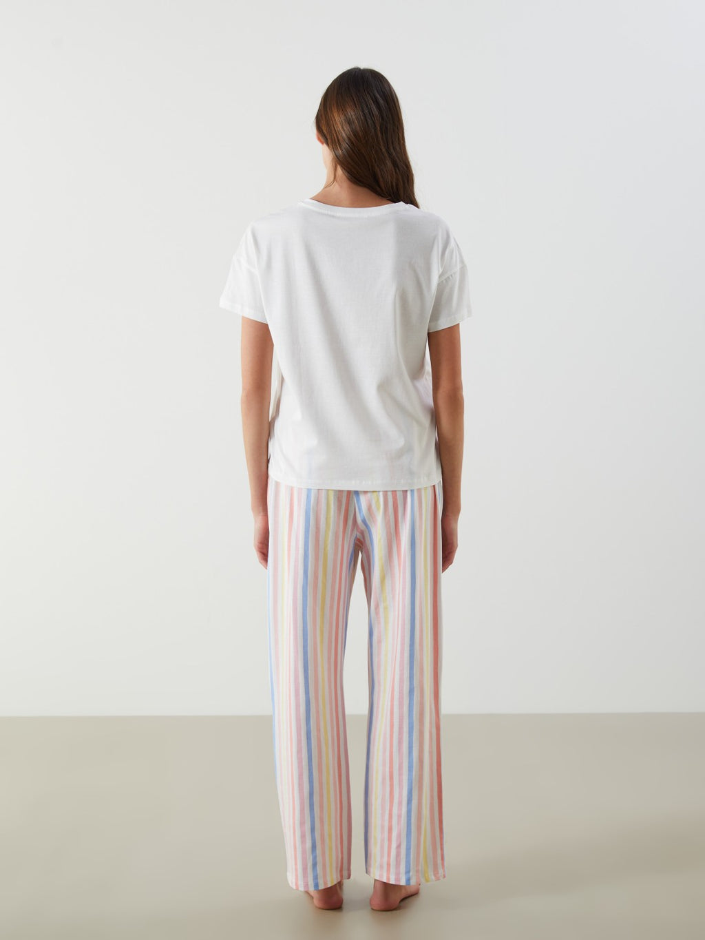 LCW Dream Crew Neck Printed Women Pajama Set