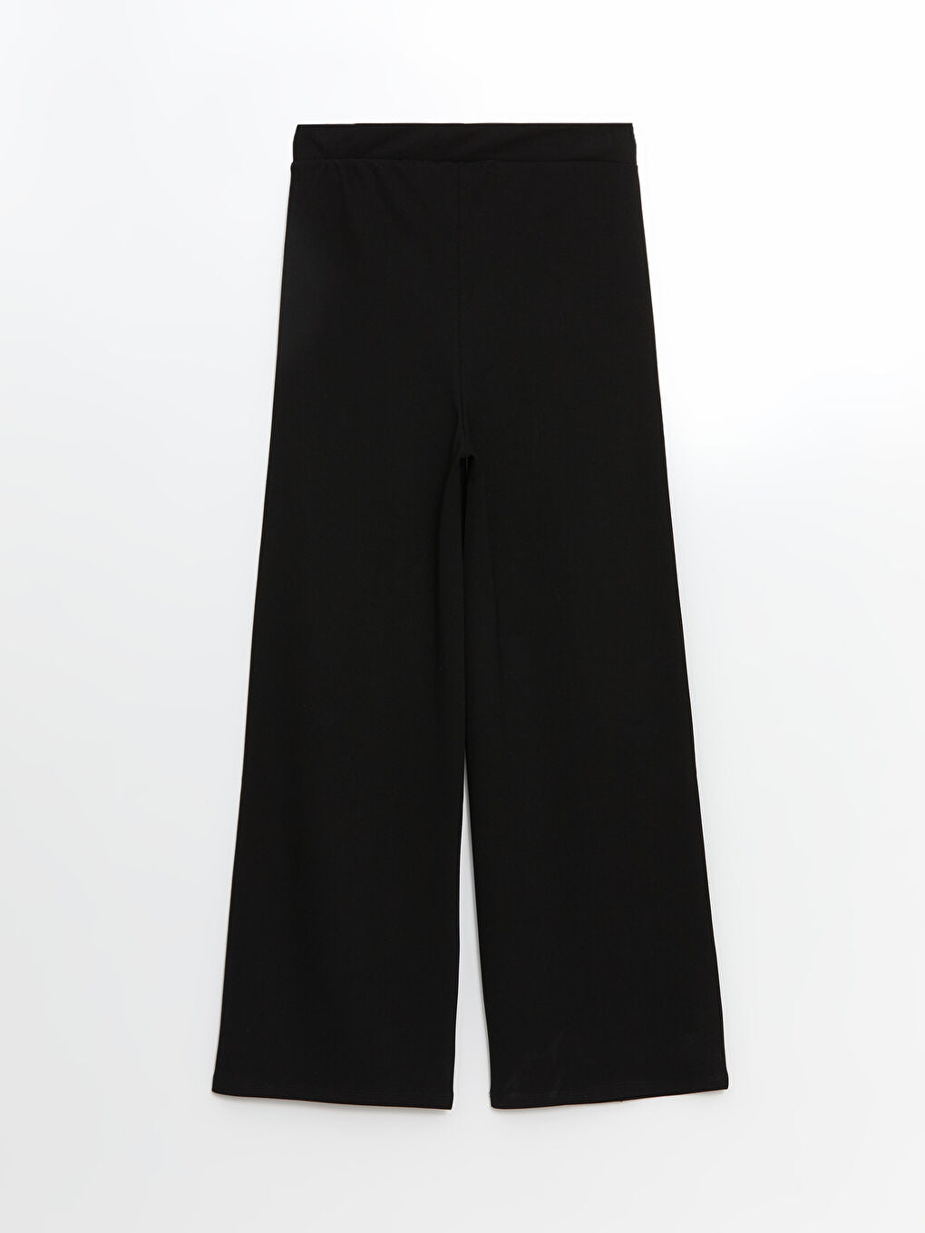 LCW Modest Beige Elastic Waist Wide Leg Women Sweatpants