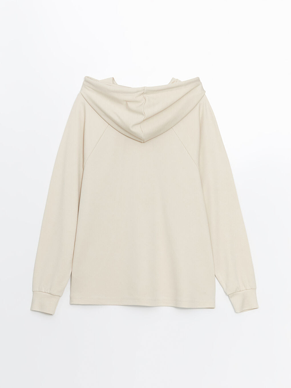 LCW Modest Beige Plain Oversize Women Hoodie