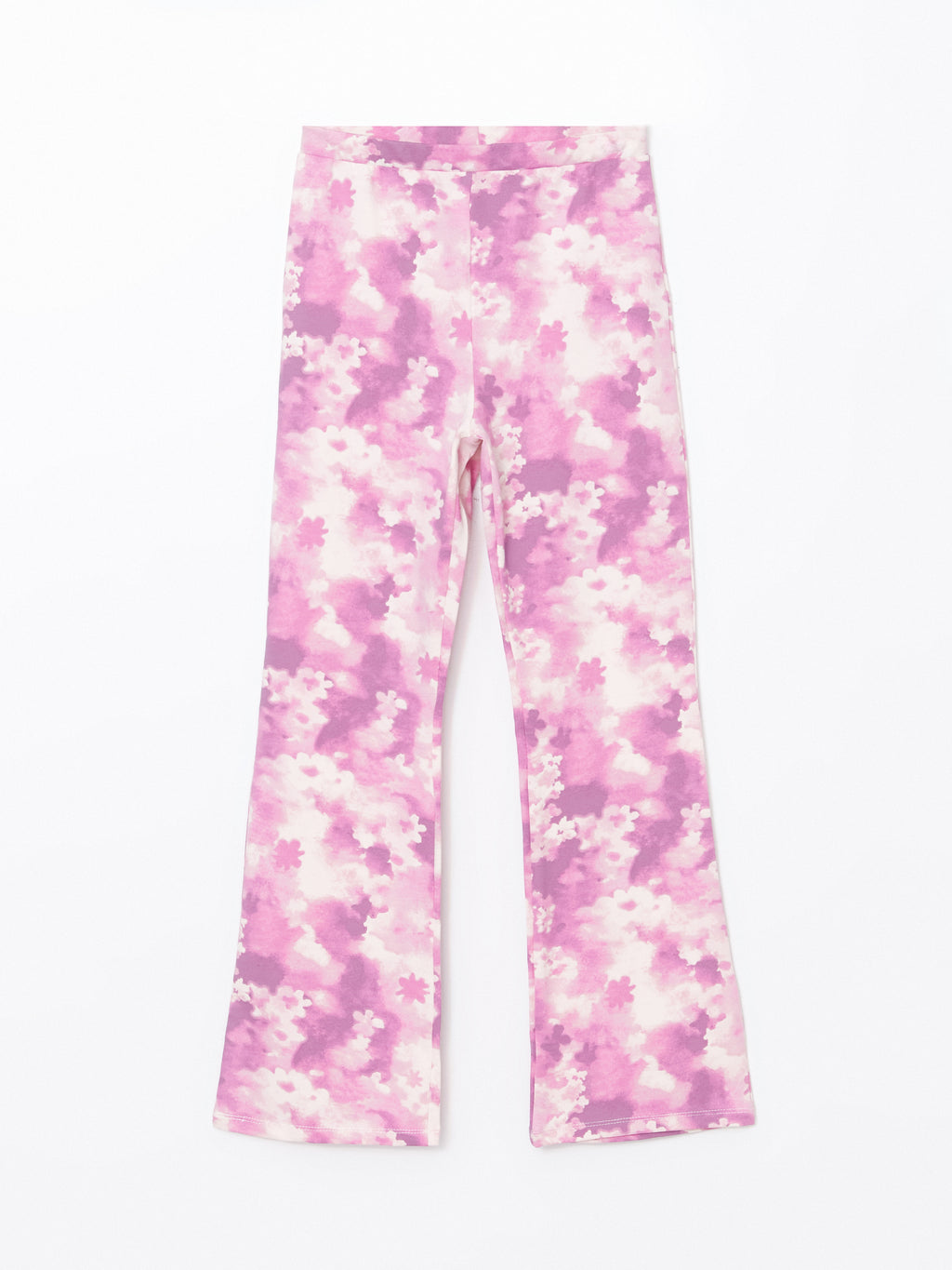 Elastic Waist Batik Patterned Spanish Leg Girls Leggings