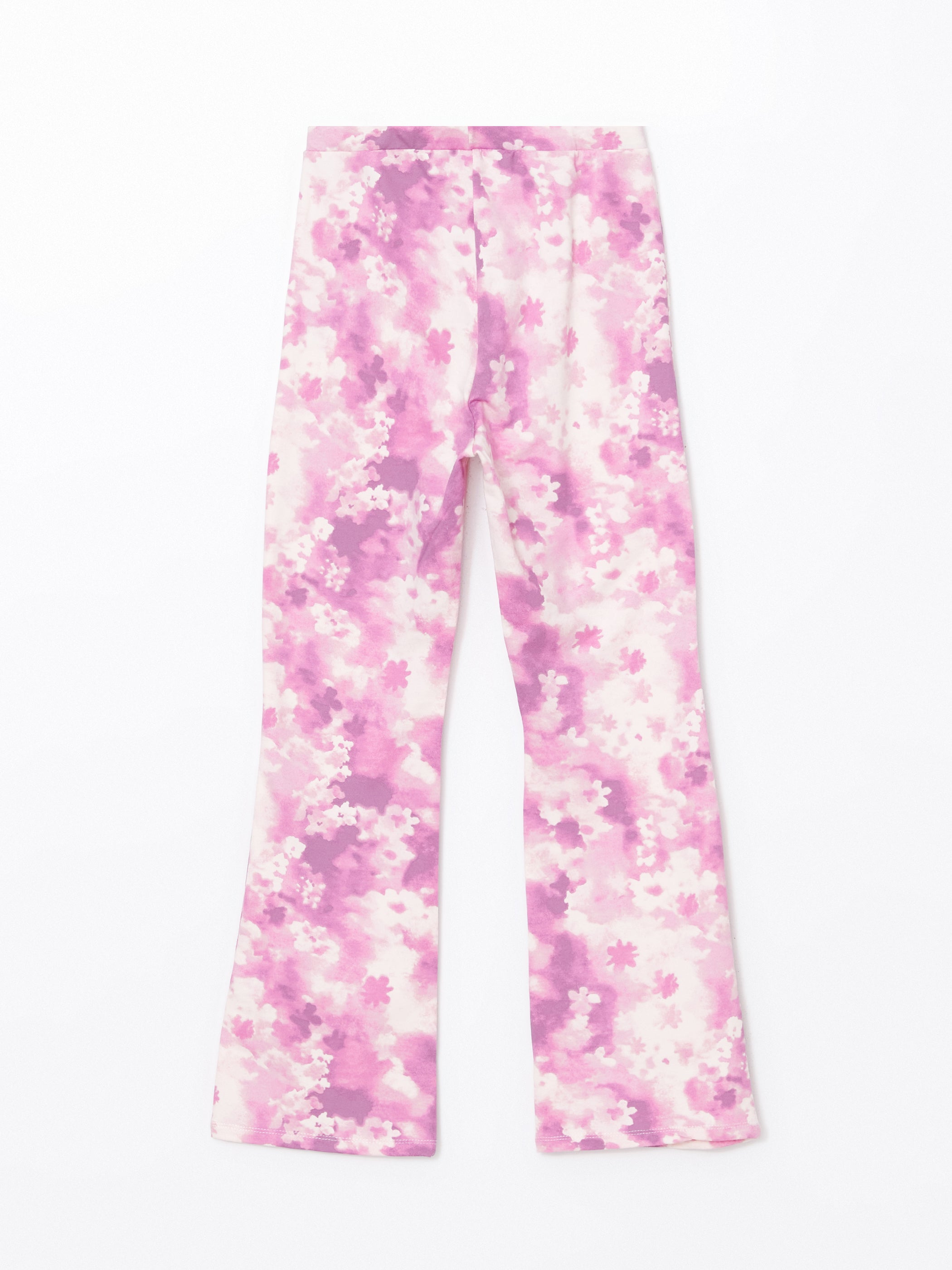Elastic Waist Batik Patterned Spanish Leg Girls Leggings