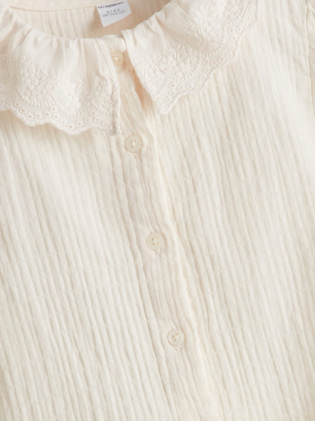 LCW Kids Muslin Embroidered GirlS Shirt Main Image