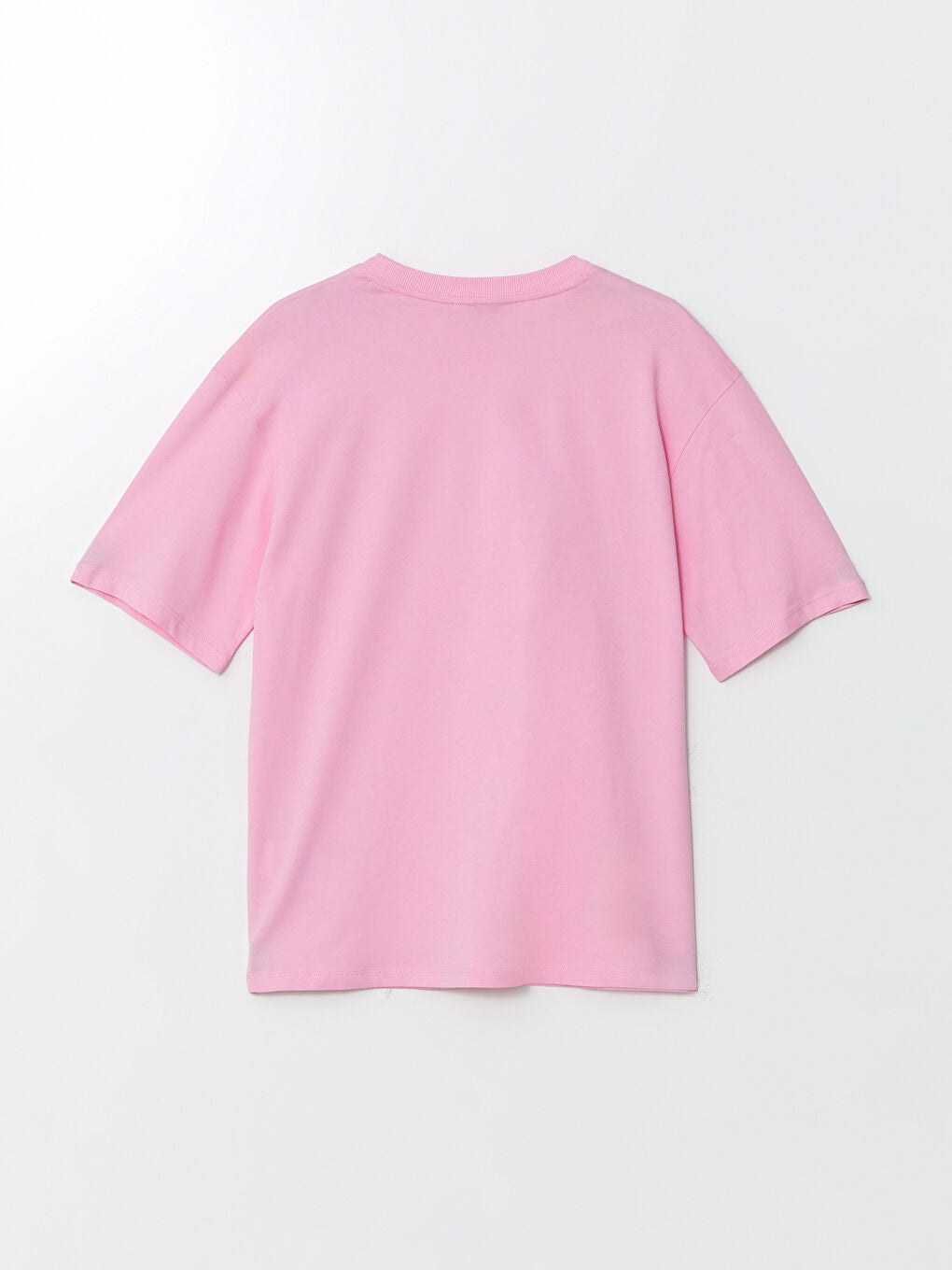 LCW Vision Pink Crew Neck Printed Women T-Shirt